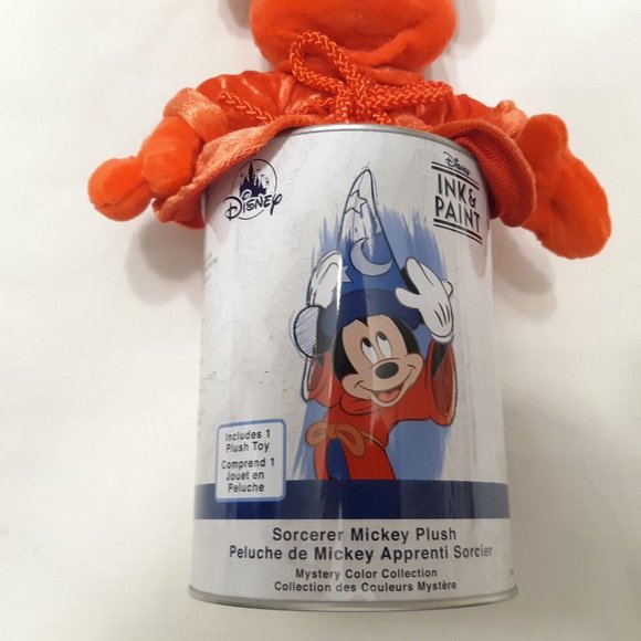 Disney Parks Ink And Paint Sorcerer Mickey Plush Series 1 Red Mystery Can New - Picture 9 of 13